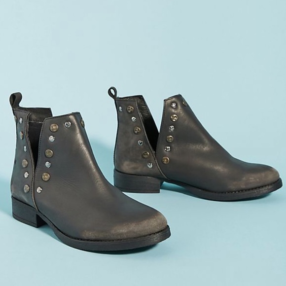 Emmett Distressed Genuine Leather Studded Boot - Picture 2 of 5